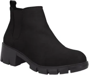 Juliet Holy Boys Girls Ankle Boots Platform Chunky Block Heel Slip On Lug Sole Chelsea Booties for Toddler Little Big Kid