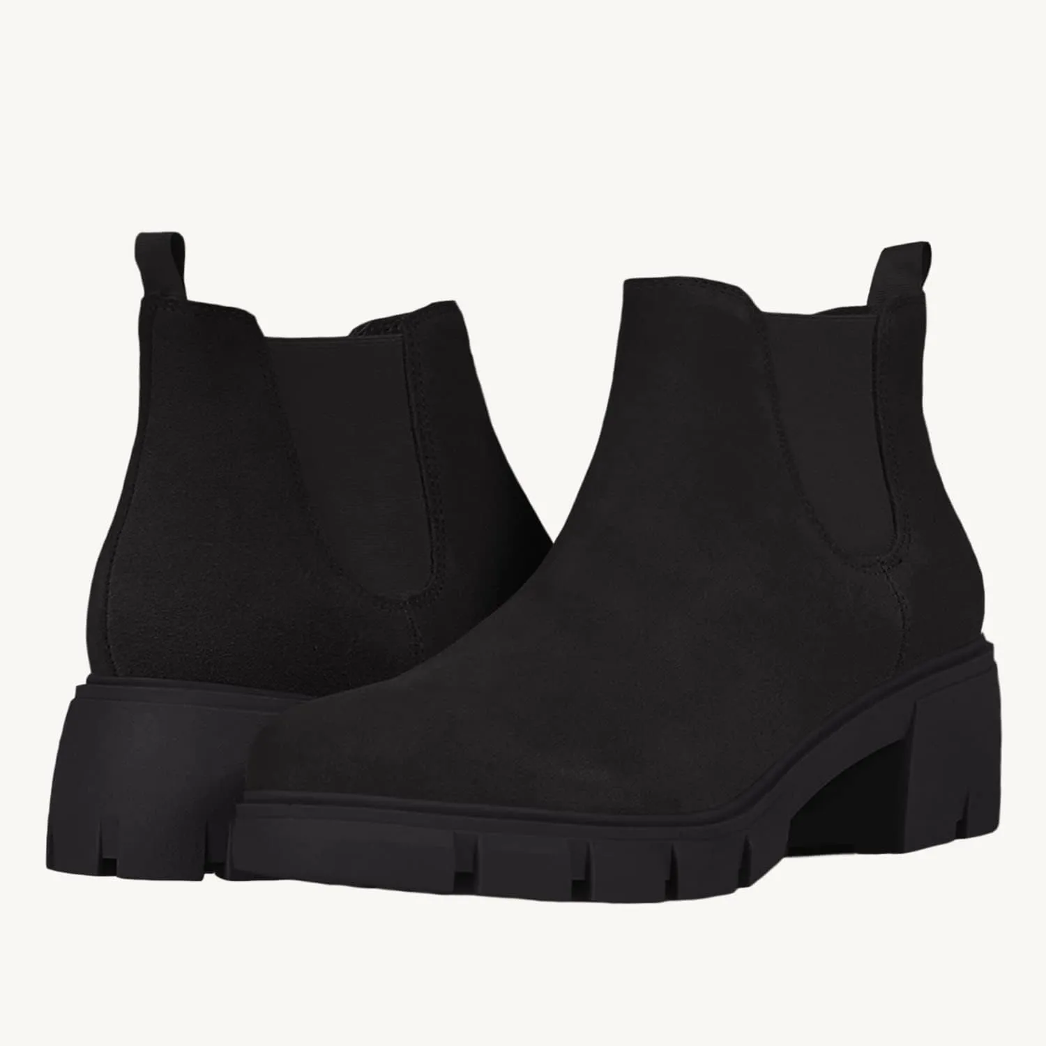 Juliet Holy Boys Girls Ankle Boots Platform Chunky Block Heel Slip On Lug Sole Chelsea Booties for Toddler Little Big Kid