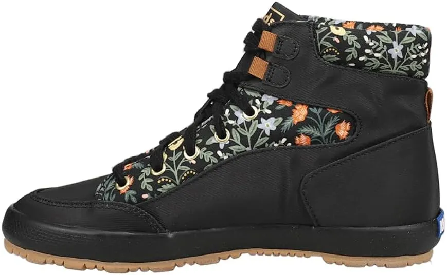 Keds Womens Scout Iv Lottie X Floral Round Toe Lace Up Casual Boots Ankle - Black