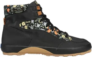 Keds Womens Scout Iv Lottie X Floral Round Toe Lace Up Casual Boots Ankle - Black