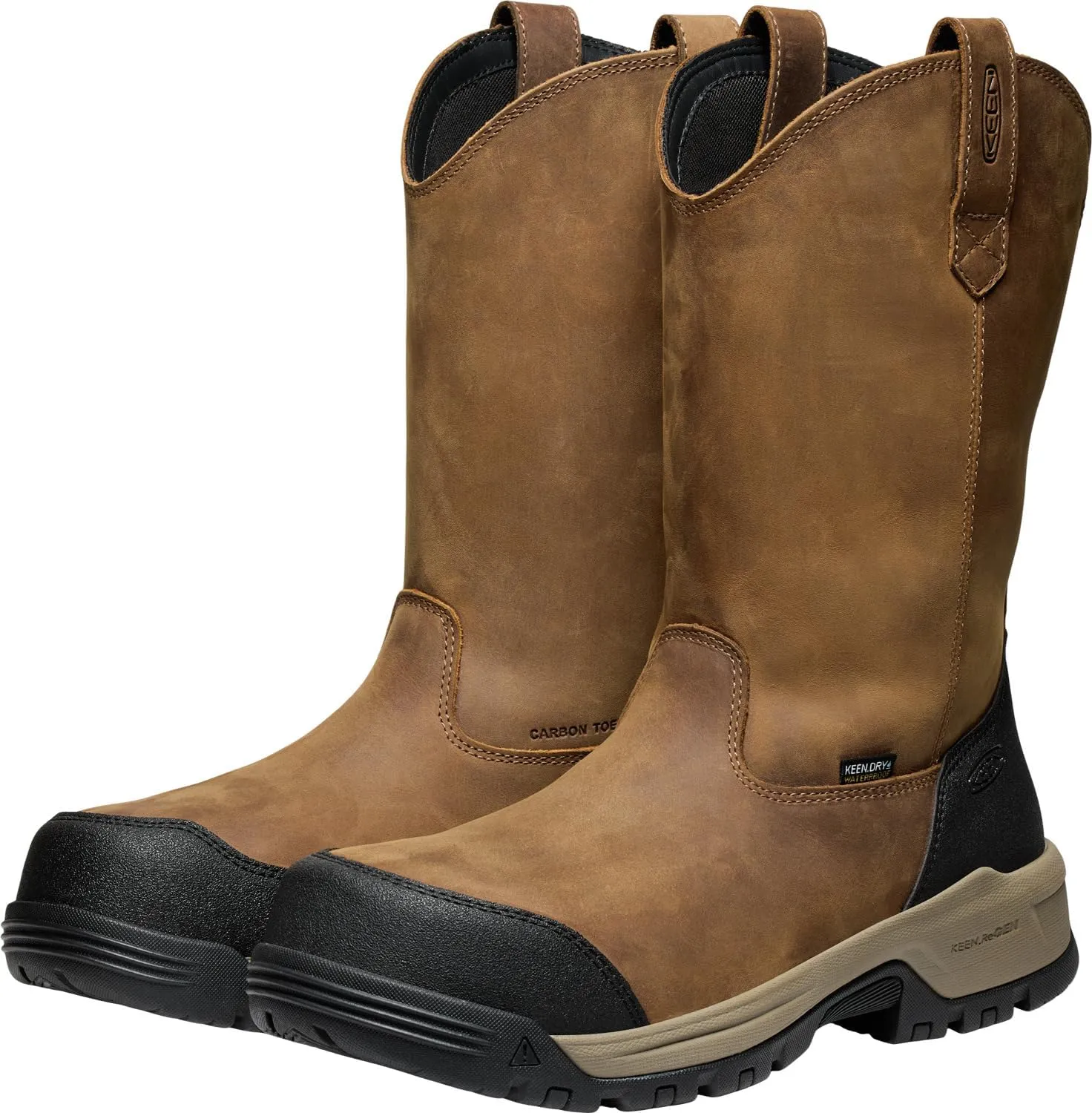 KEEN Utility Men's Evanston Composite Toe Waterproof Leather Durable Construction Pull on Work Boots