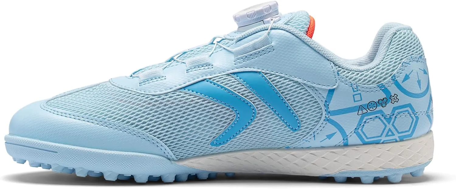 KELME Kids' Indoor Soccer Shoes, Mesh Turf Cleats, Speed Lace System, Boys Girls Little Kid, Football Baseball Sneaker