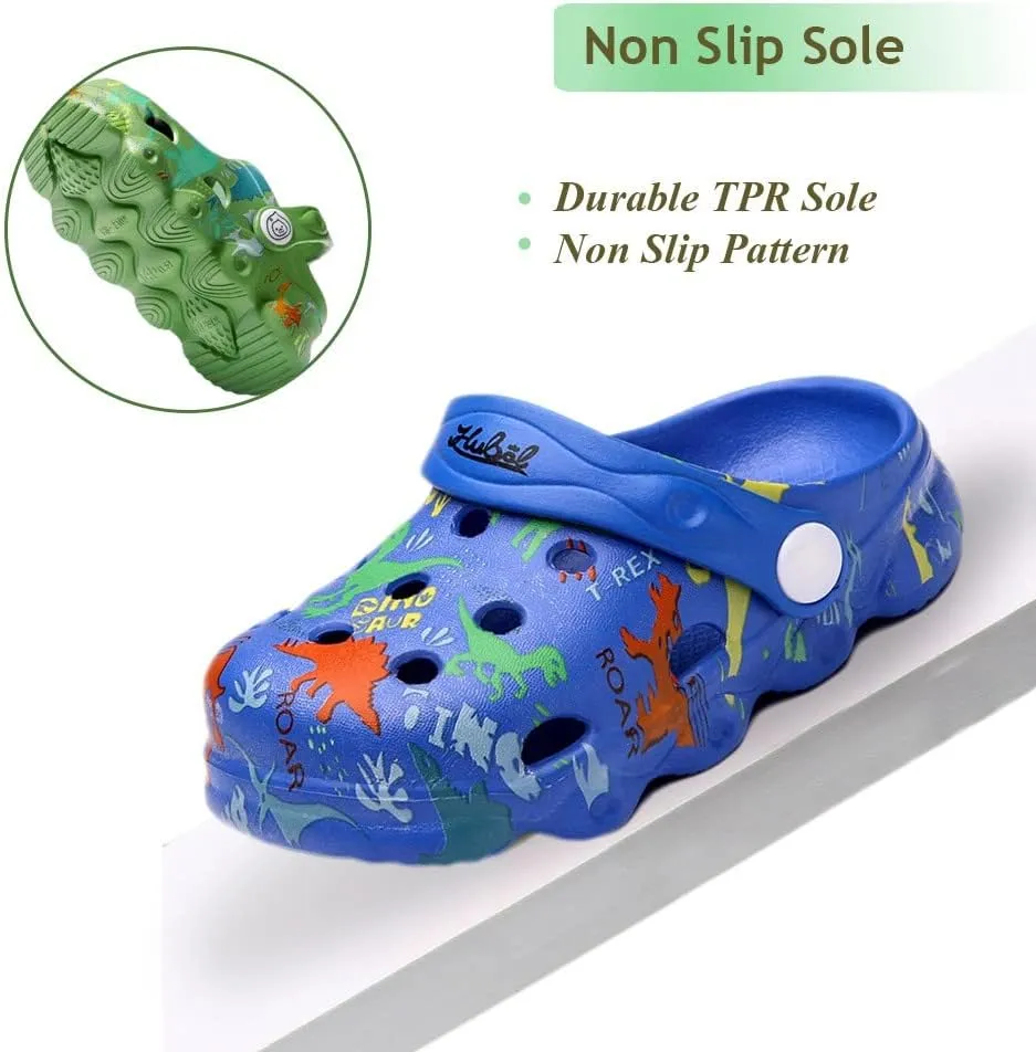 Kids Clogs Boys Girls Toddler Dinosaur Slip on Slide Garden Shoes Cartoon Beach Pool Kids Clog Sandals Slippers Water Clogs