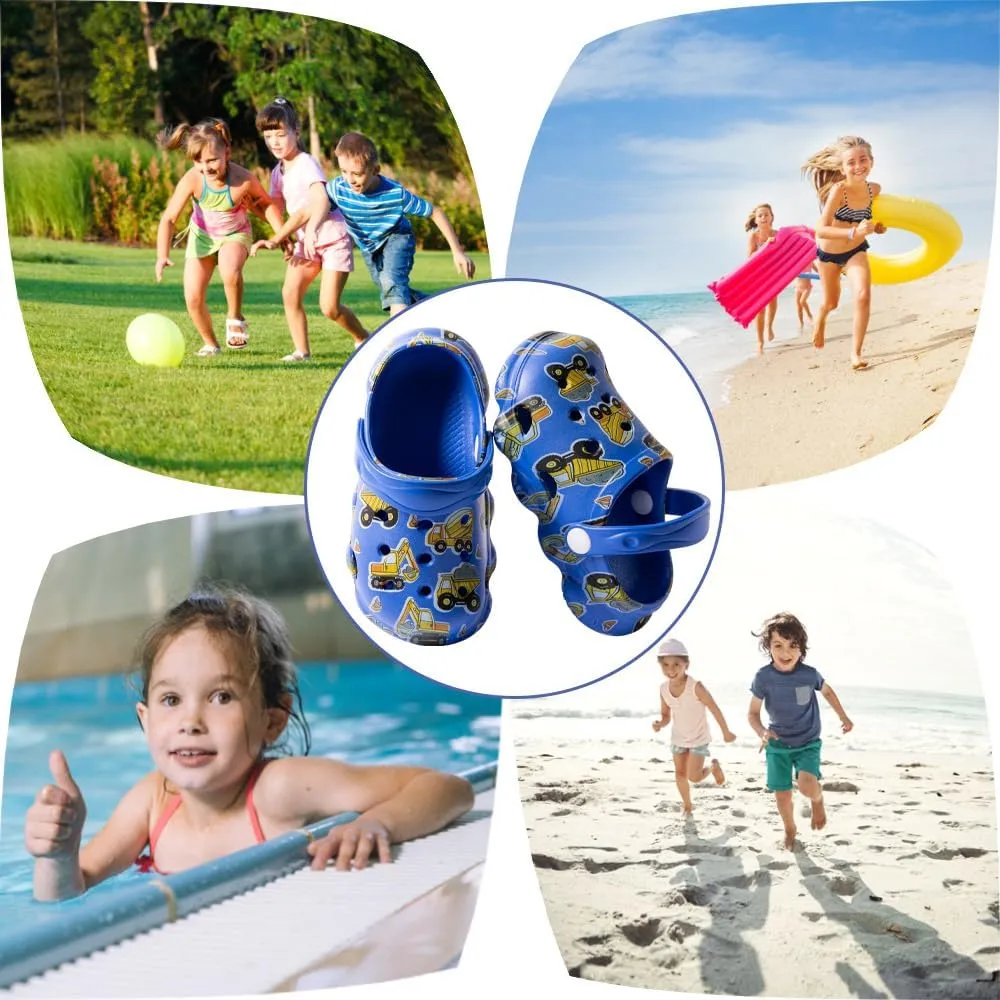 Kids Clogs Boys Girls Toddler Dinosaur Slip on Slide Garden Shoes Cartoon Beach Pool Kids Clog Sandals Slippers Water Clogs