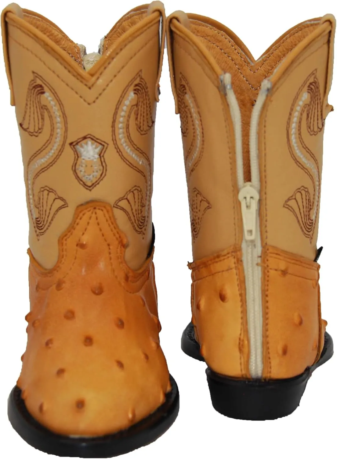 Kids Cowboy Boot Infant Toddler Ostrich Print Western Boot