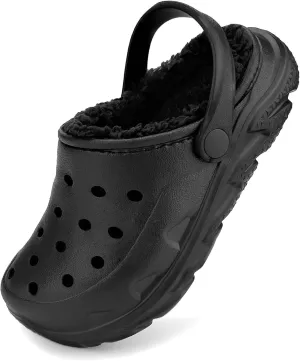 Kids Fur Lined Clog Slip On Winter Slipper for Boys Girls