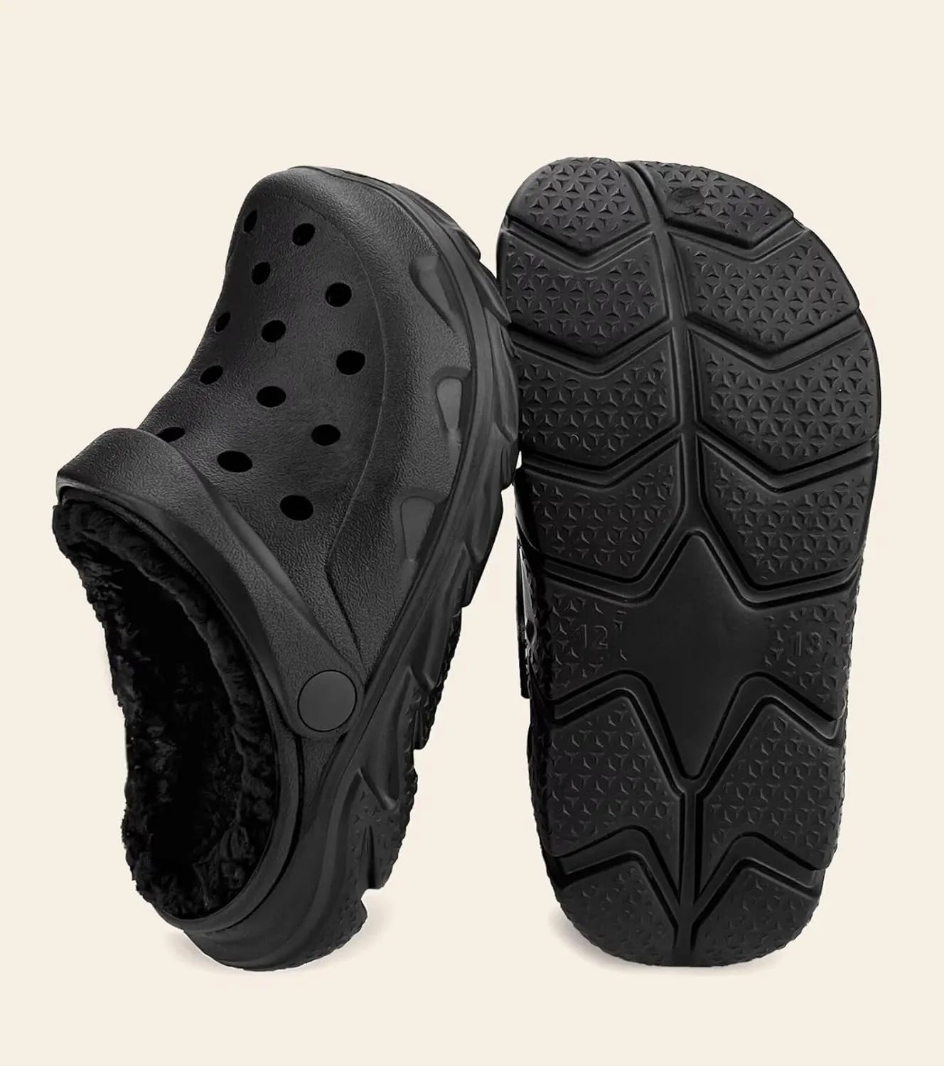 Kids Fur Lined Clog Slip On Winter Slipper for Boys Girls