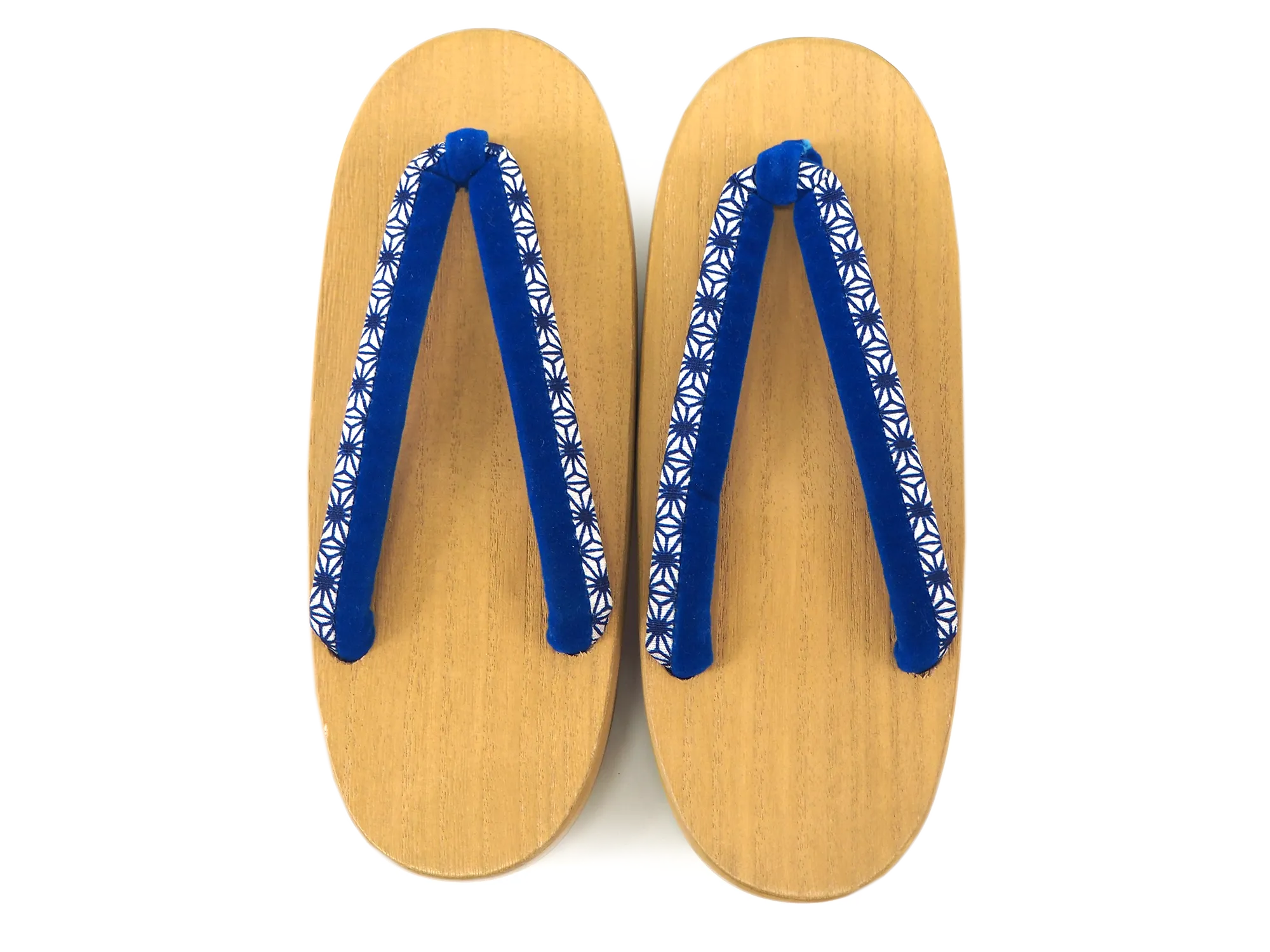 Kids Japanese Kimono Yukata Wooden Geta Sandals, 19.5, 21cm Beige Blue