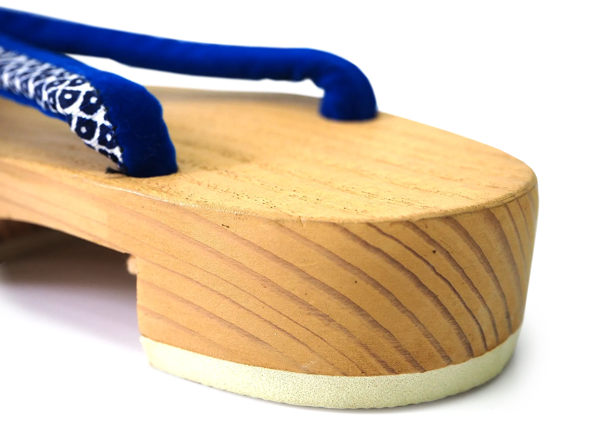 Kids Japanese Kimono Yukata Wooden Geta Sandals, 19.5, 21cm Beige Blue