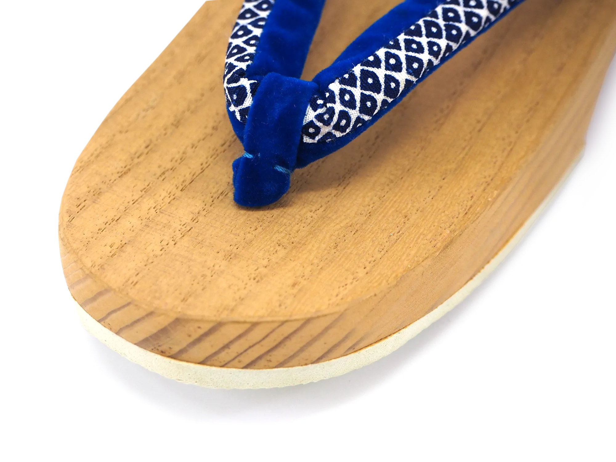 Kids Japanese Kimono Yukata Wooden Geta Sandals, 19.5, 21cm Beige Blue
