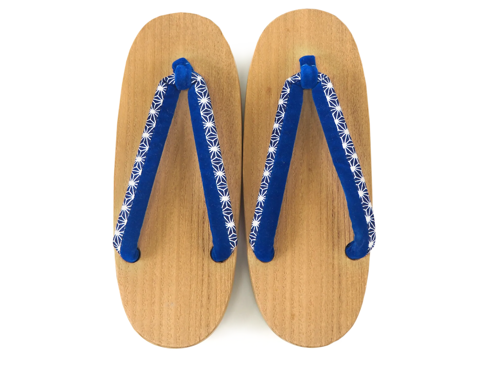 Kids Japanese Kimono Yukata Wooden Geta Sandals, 19.5, 21cm Beige Blue