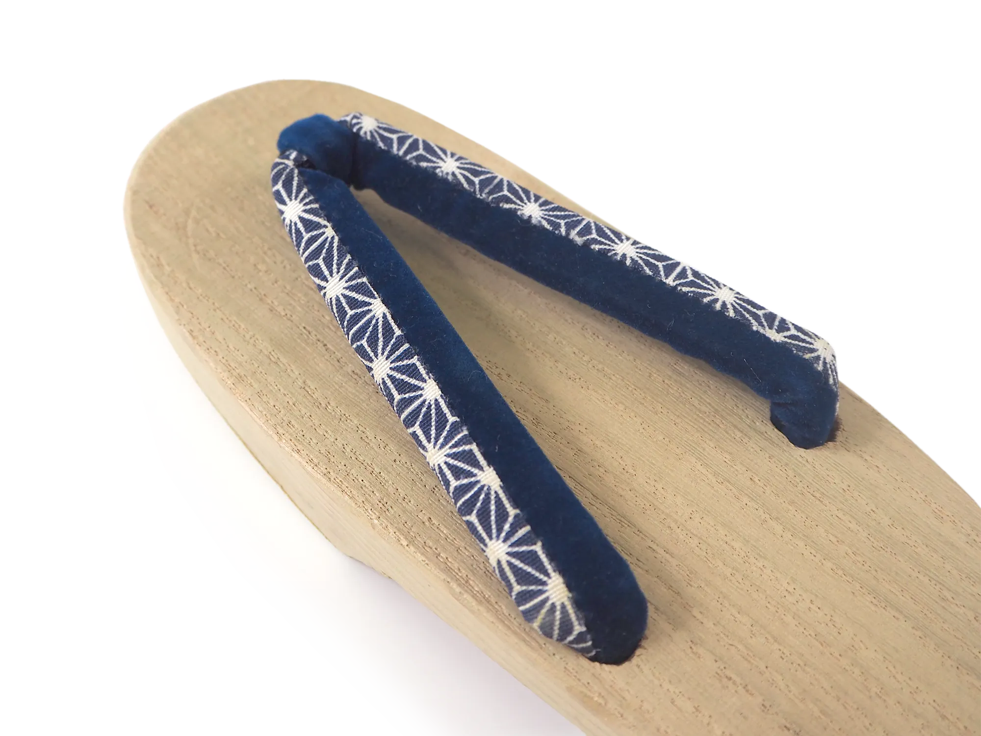 Kids Japanese Kimono Yukata Wooden Geta Sandals, 6.5"/16.5cm Ivory Blue