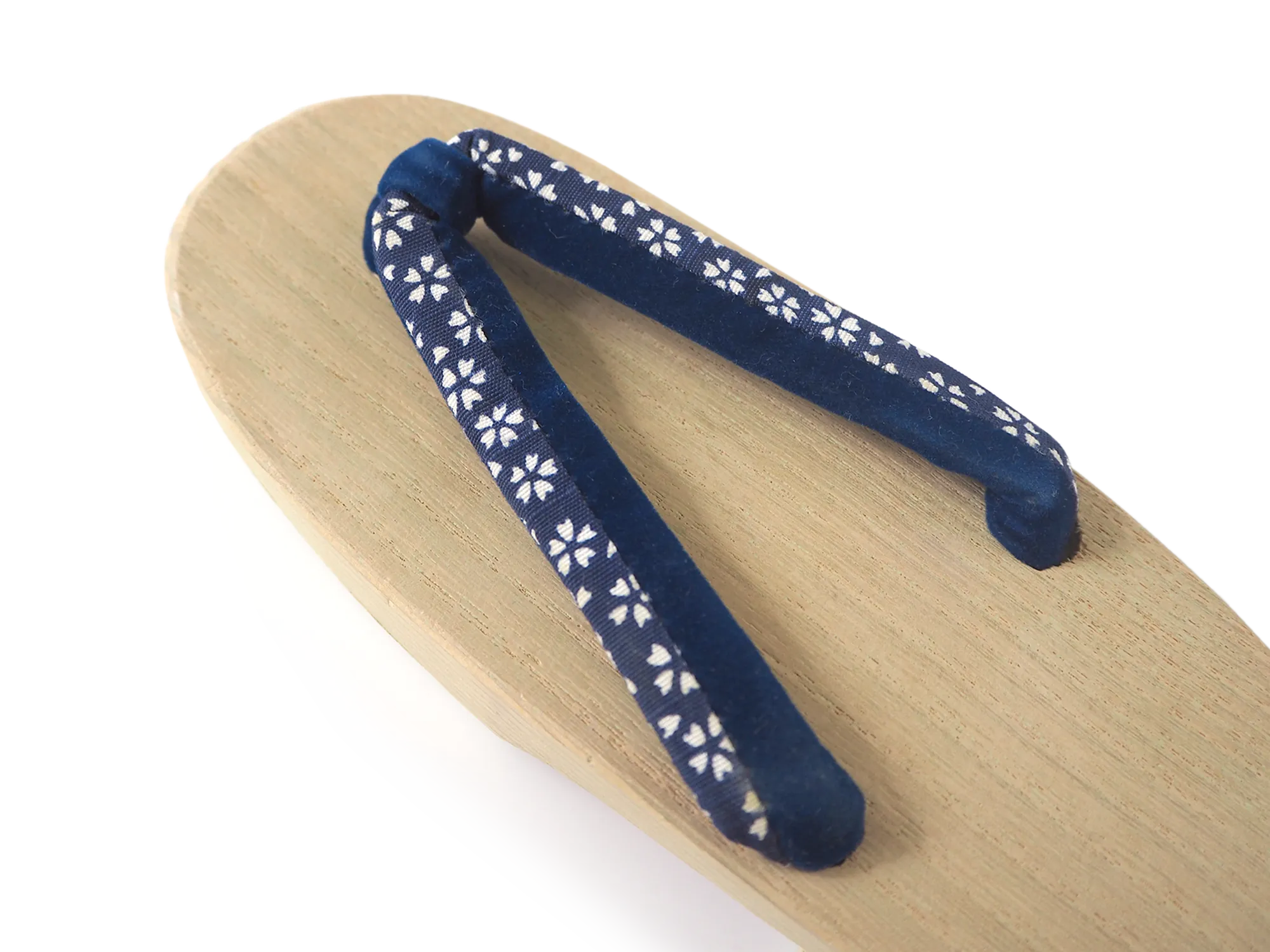 Kids Japanese Kimono Yukata Wooden Geta Sandals, 6.5"/16.5cm Ivory Blue