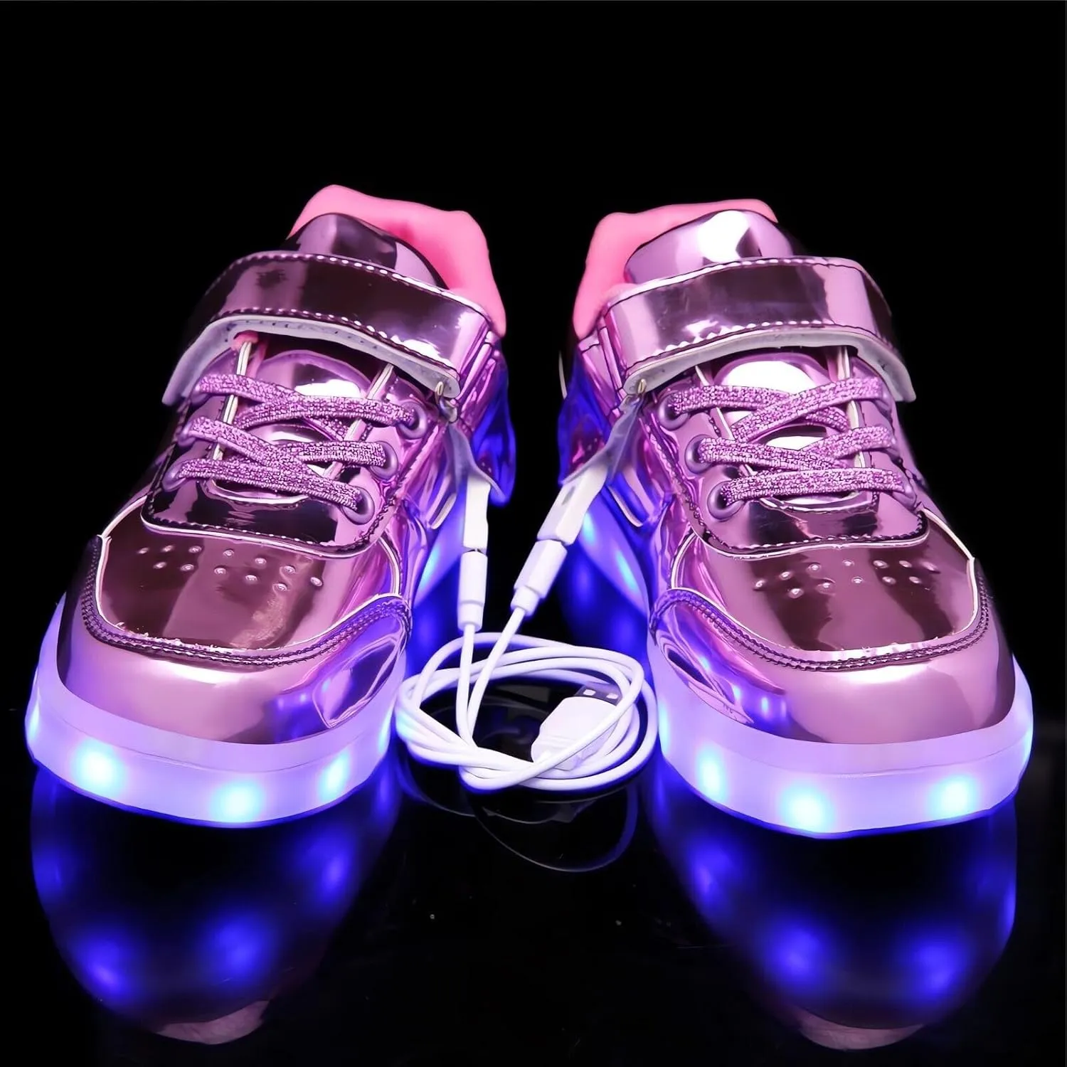 Kids LED Light up Shoes Sneakers Flashing Trainers USB Rechargeable Glowing Luminous for Boys Girls Toddler Child