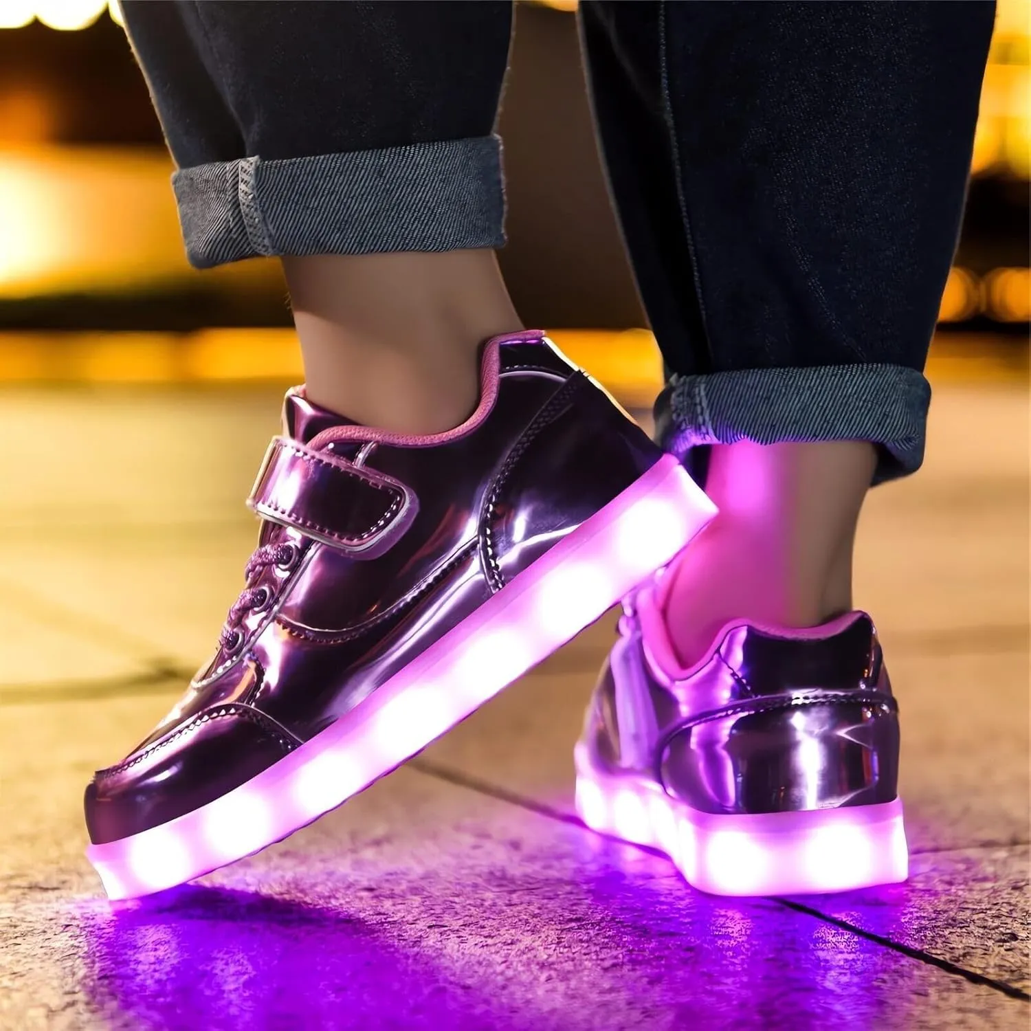 Kids LED Light up Shoes Sneakers Flashing Trainers USB Rechargeable Glowing Luminous for Boys Girls Toddler Child