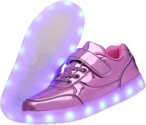 Kids LED Light up Shoes Sneakers Flashing Trainers USB Rechargeable Glowing Luminous for Boys Girls Toddler Child
