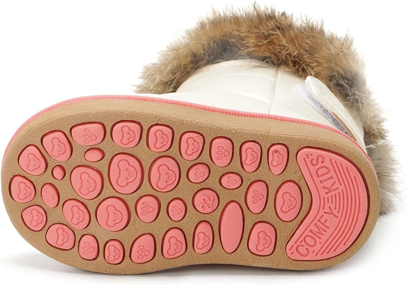 KVbabby Toddler boots Kids Snow Boots Girl's Warm Winter Boots Waterproof Boot PU Leather Non-slip