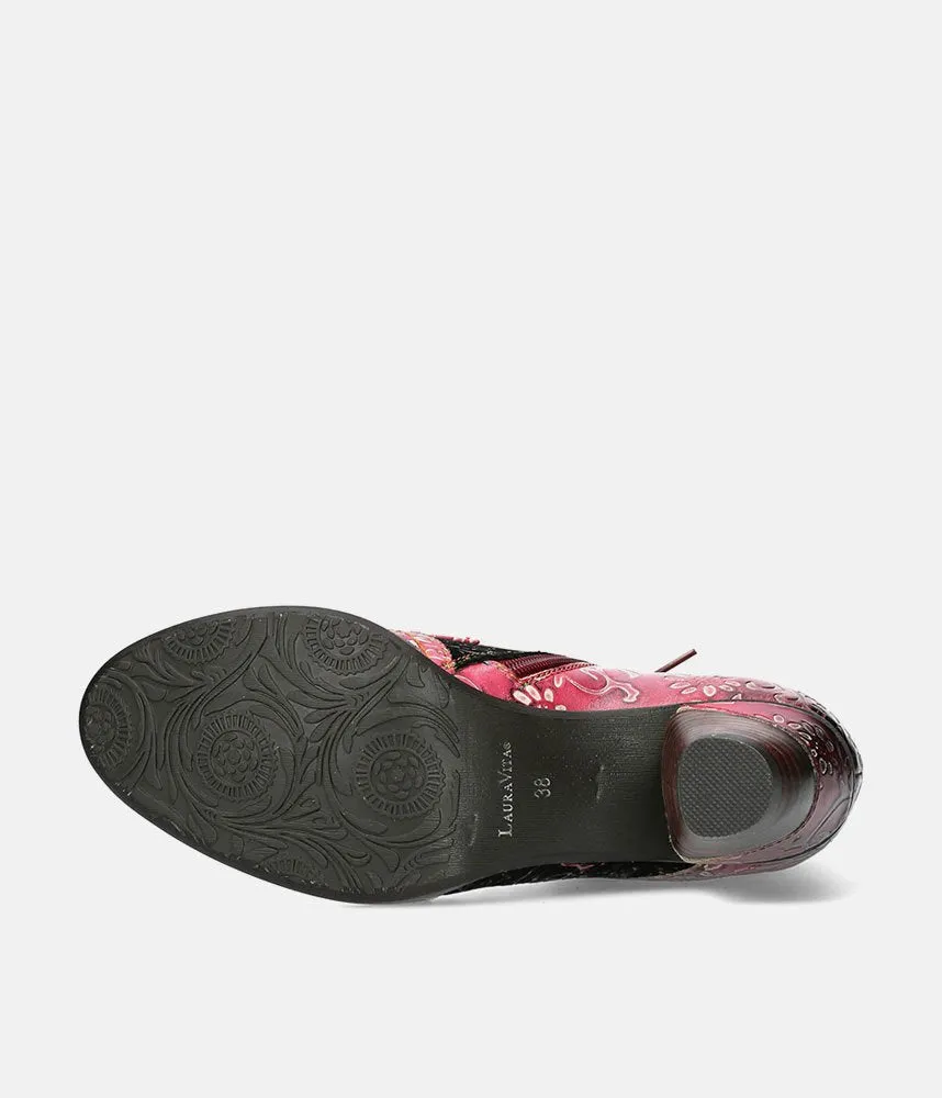 Laura Vita Pretty Pink/Red Ankle Boots