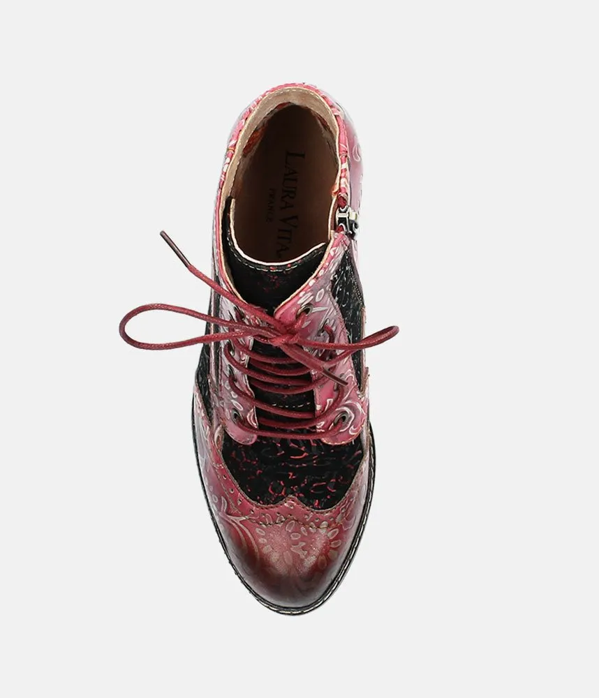 Laura Vita Pretty Pink/Red Ankle Boots