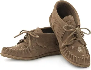 Laurentian Chief Moccasins Women Ankle Boot – Stylish Ankle Boots with Inca Embroidery, Comfortable Insole, Durable Rubber Sole, Made in Canada