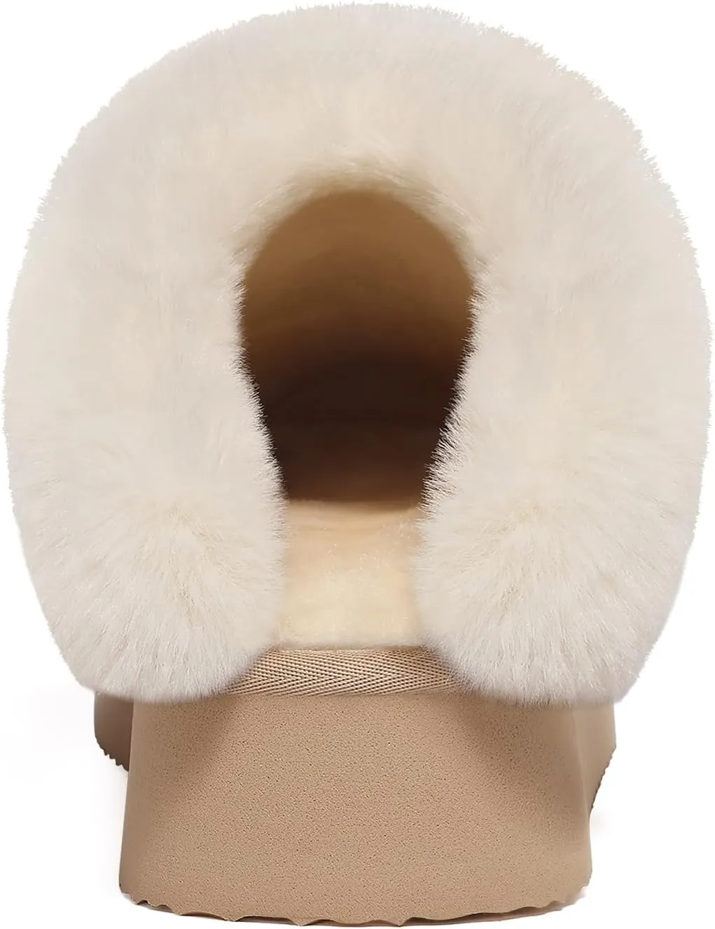 Litfun Fuzzy Platform Slippers for Women Comfy Winter House Shoes with Memory Foam Indoor Outdoor