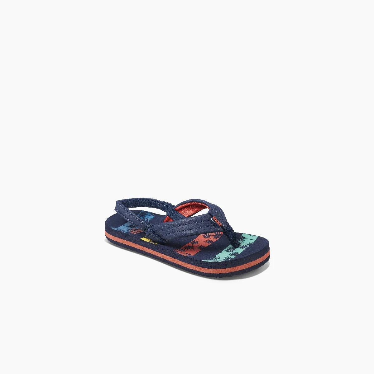 Little Ahi - Navy Palms Stripe