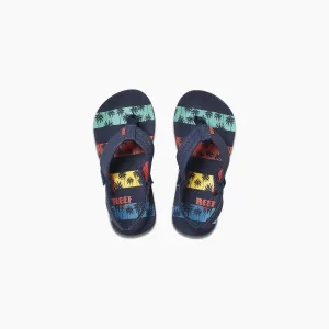 Little Ahi - Navy Palms Stripe