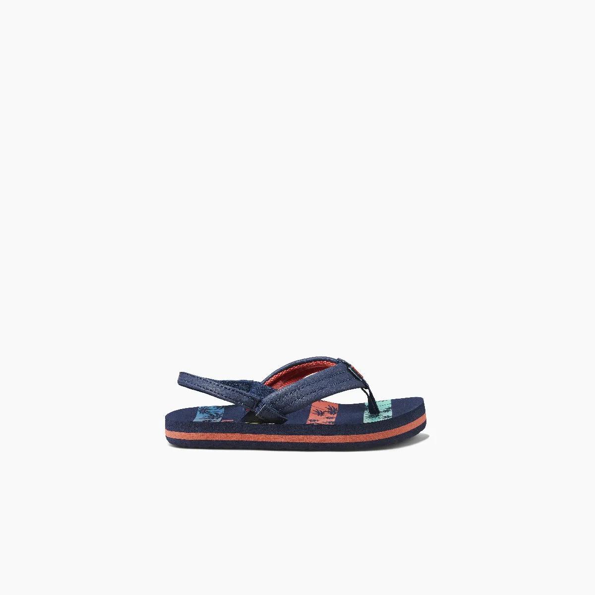 Little Ahi - Navy Palms Stripe
