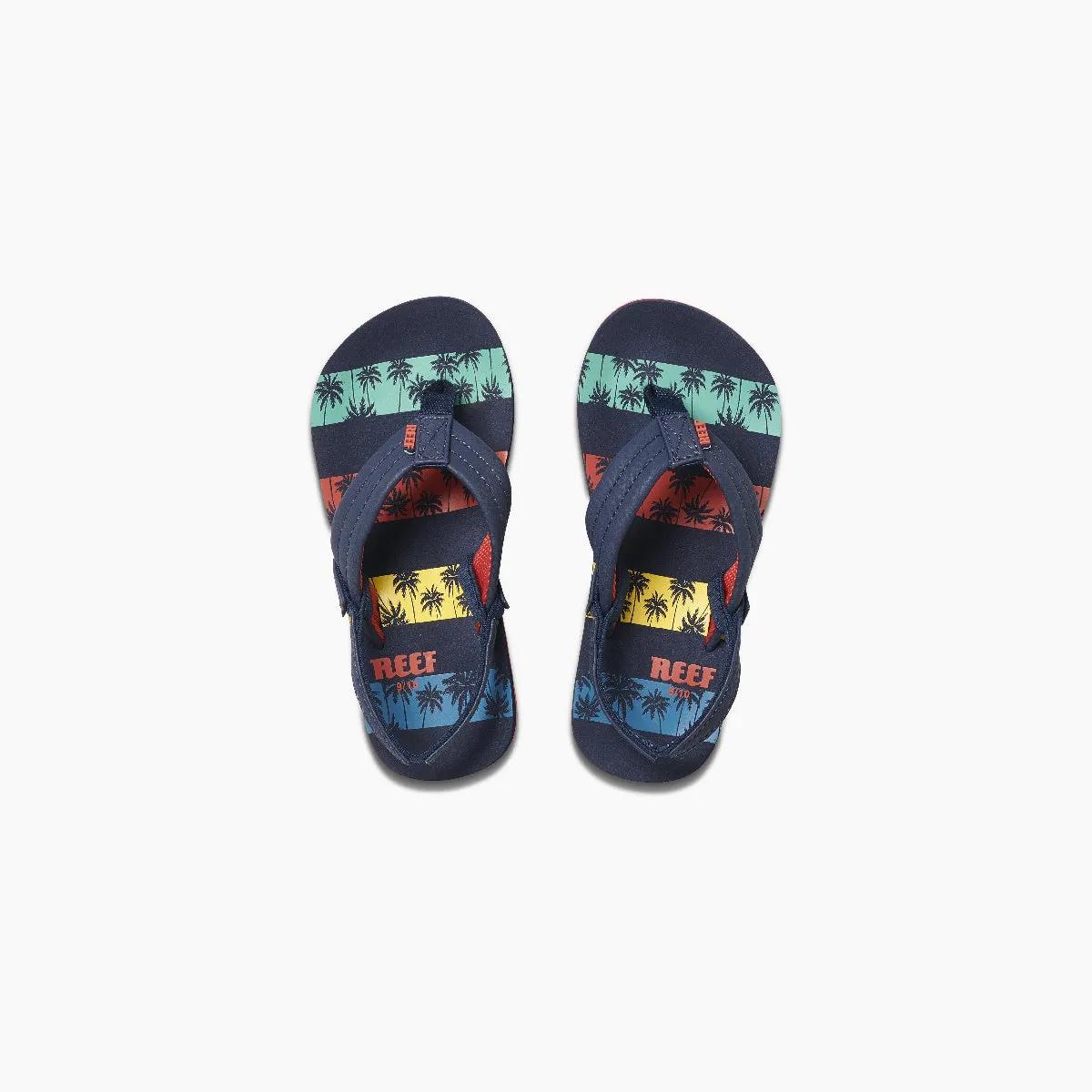 Little Ahi - Navy Palms Stripe
