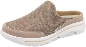 LLTMALL Men's Backless Mesh Walking Mules Shoes Comfort Slip on Garden Clog Slippers