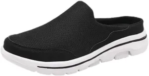 LLTMALL Men's Backless Mesh Walking Mules Shoes Comfort Slip on Garden Clog Slippers
