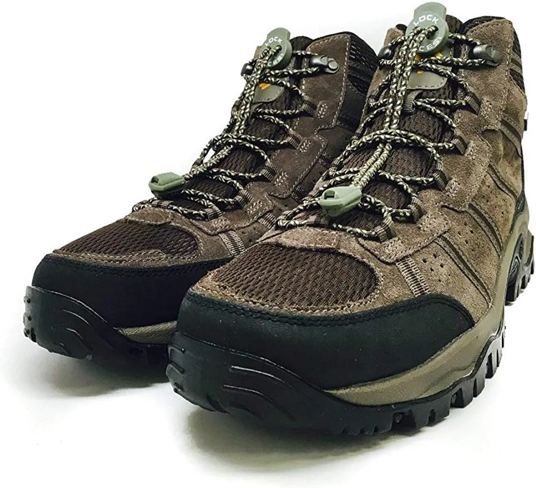 Lock Laces Premium Heavy Duty Elastic No-Tie Laces for Boots and Shoes (1 Pair)