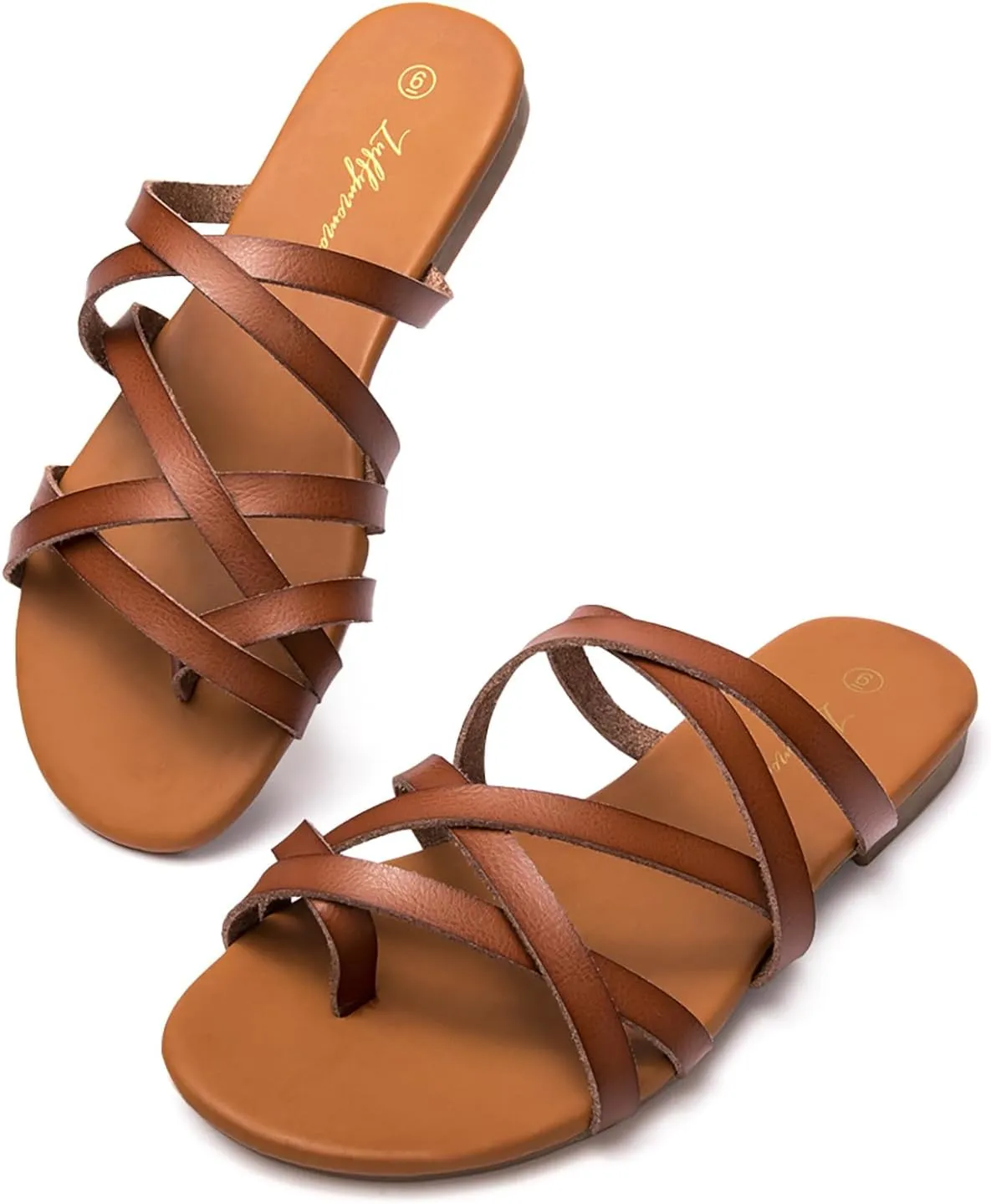 Luffymomo Women's Elastic Strap Flat Sandals Casual Summer Open Toe Sandal