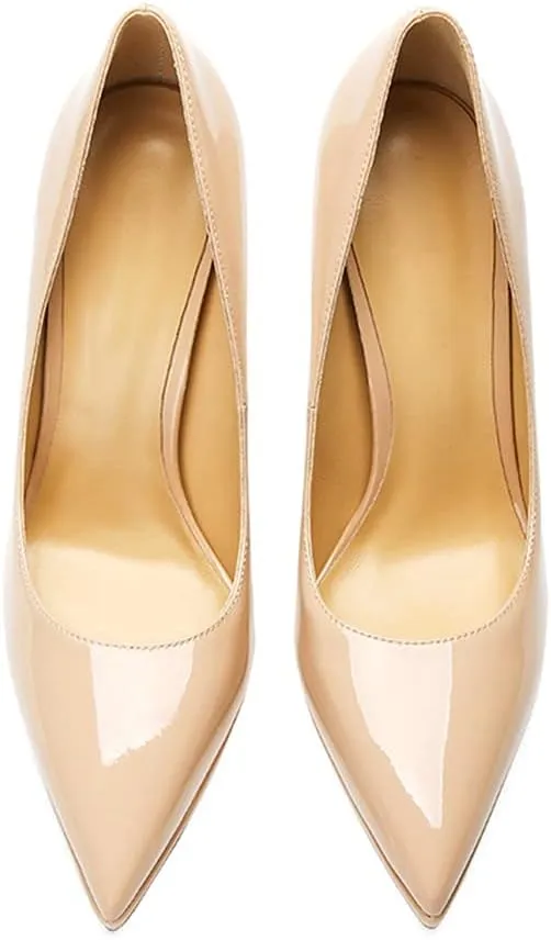 Lutalica W Women's Patent Leather Pointed Toe Sexy Platform High Heel Stiletto Dress Pumps for Party Nightclub Wedding
