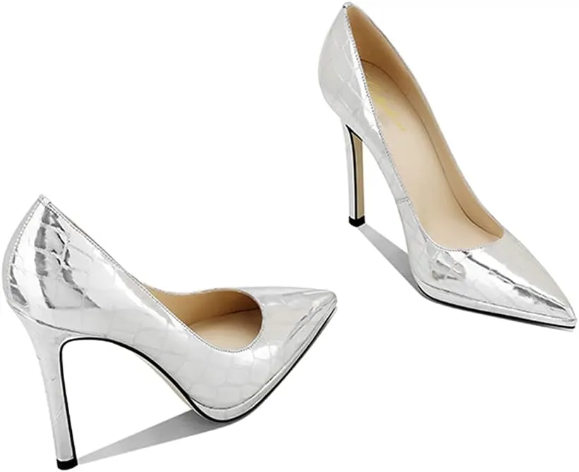 Lutalica W Women's Patent Leather Pointed Toe Sexy Platform High Heel Stiletto Dress Pumps for Party Nightclub Wedding