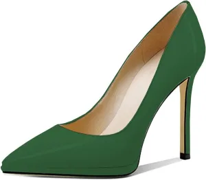 Lutalica W Women's Patent Leather Pointed Toe Sexy Platform High Heel Stiletto Dress Pumps for Party Nightclub Wedding