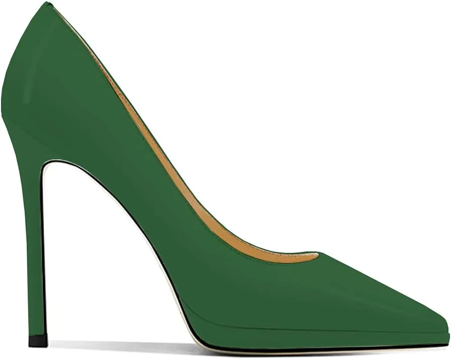 Lutalica W Women's Patent Leather Pointed Toe Sexy Platform High Heel Stiletto Dress Pumps for Party Nightclub Wedding