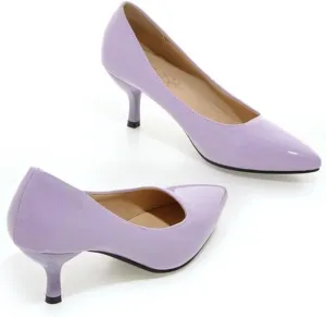 LUXINYU,Women Pointed Toe Heels Classic Solid Elegant Ladies Pumps Heeled Dress Shoes Light Soft Leather Comfort Work Shoes