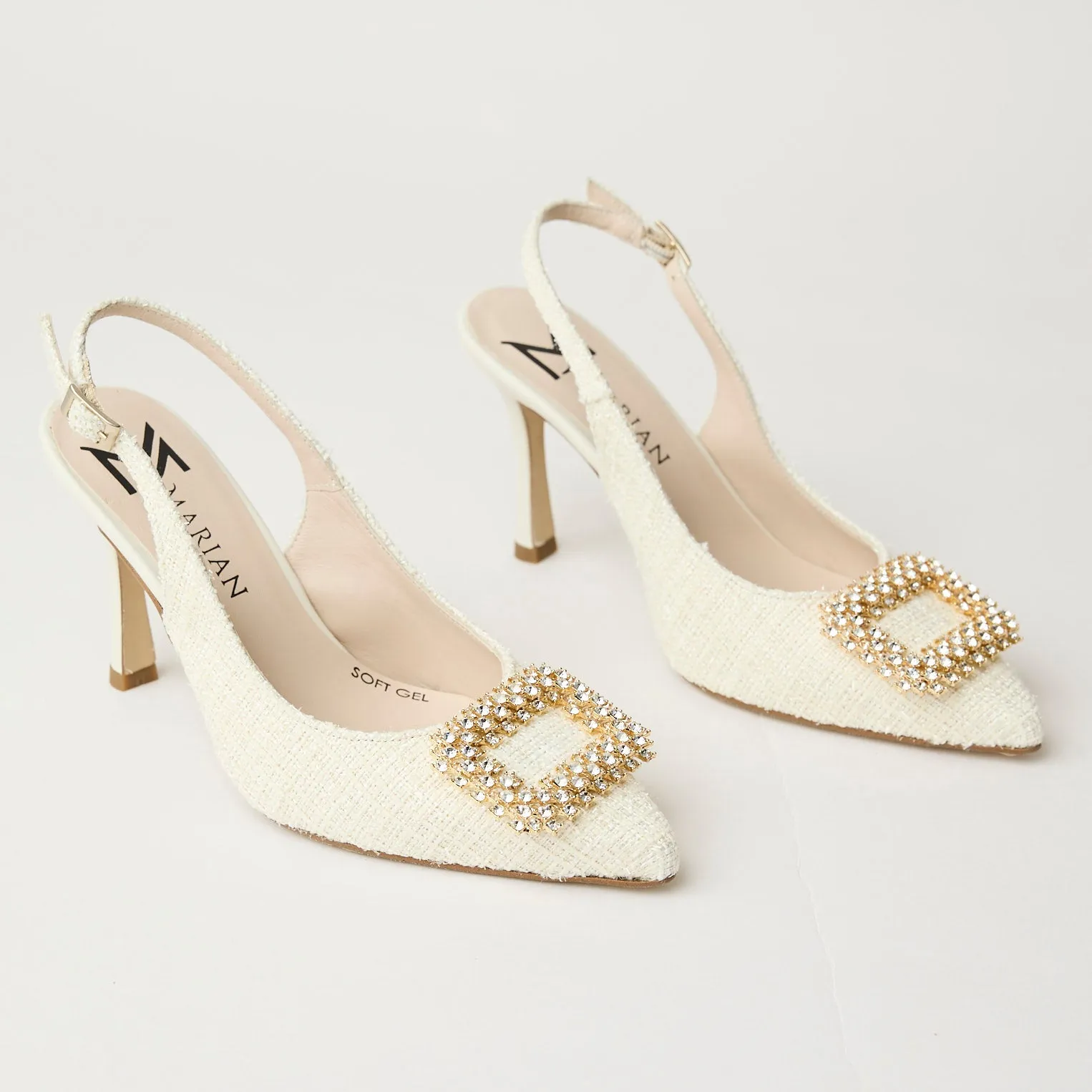 Marian Chanel Ivory Slingback Shoes
