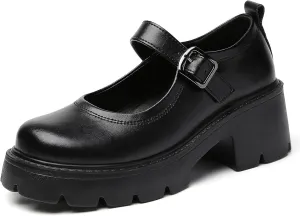 Mary Jane Shoes Platform Mary Janes for Women Chunky Heel Pumps Business Casual Shoes Dress Shoes Comfortable Dressy Office Work Shoes for Ladies Womens