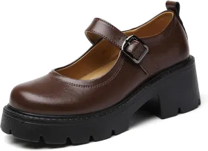 Mary Jane Shoes Platform Mary Janes for Women Chunky Heel Pumps Business Casual Shoes Dress Shoes Comfortable Dressy Office Work Shoes for Ladies Womens