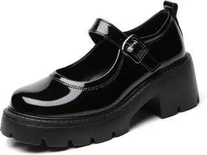 Mary Jane Shoes Platform Mary Janes for Women Chunky Heel Pumps Business Casual Shoes Dress Shoes Comfortable Dressy Office Work Shoes for Ladies Womens