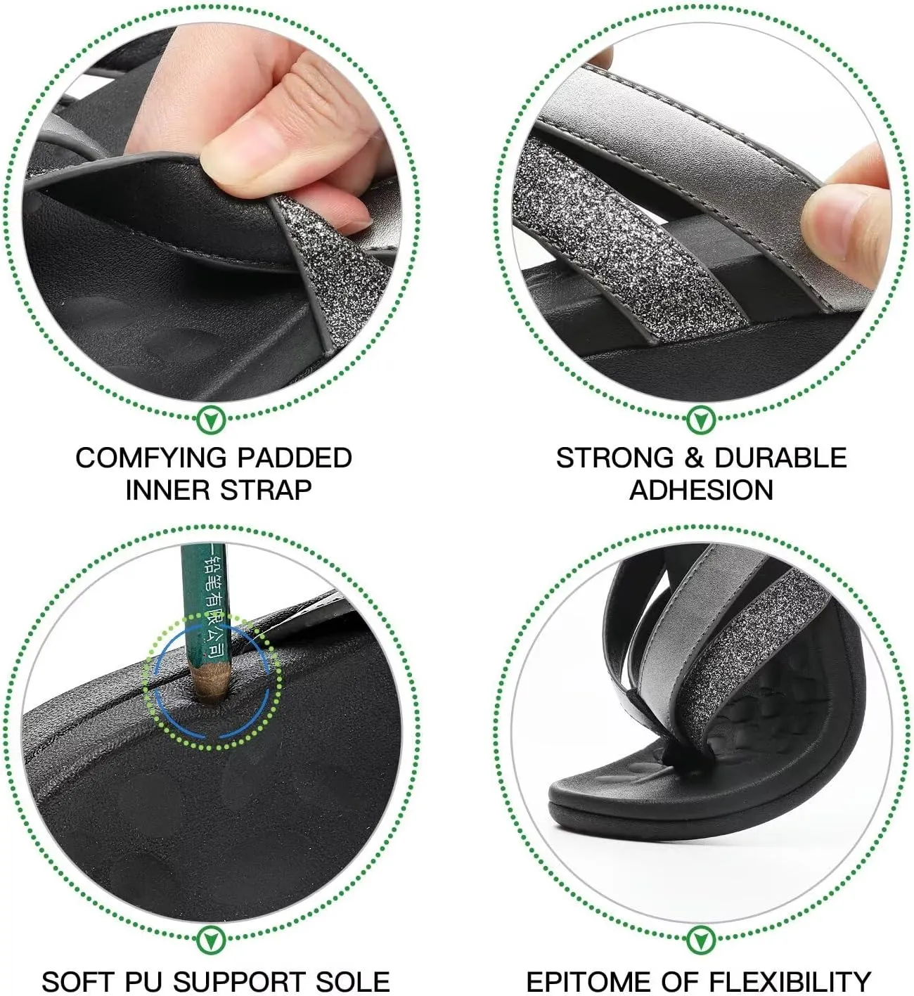 MEGNYA Comfortable Flip Flops for Womens, Arch Support Walking Sandals Outdoor, Casual Waterproof Orthotic Sandals for Summer Beach