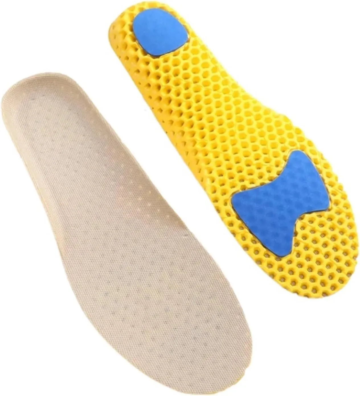 Memory Foam Insoles for Shoes Sole Mesh Breathable Cushion Running Insoles for Feet Man Women Orthopedic Insoles(46)