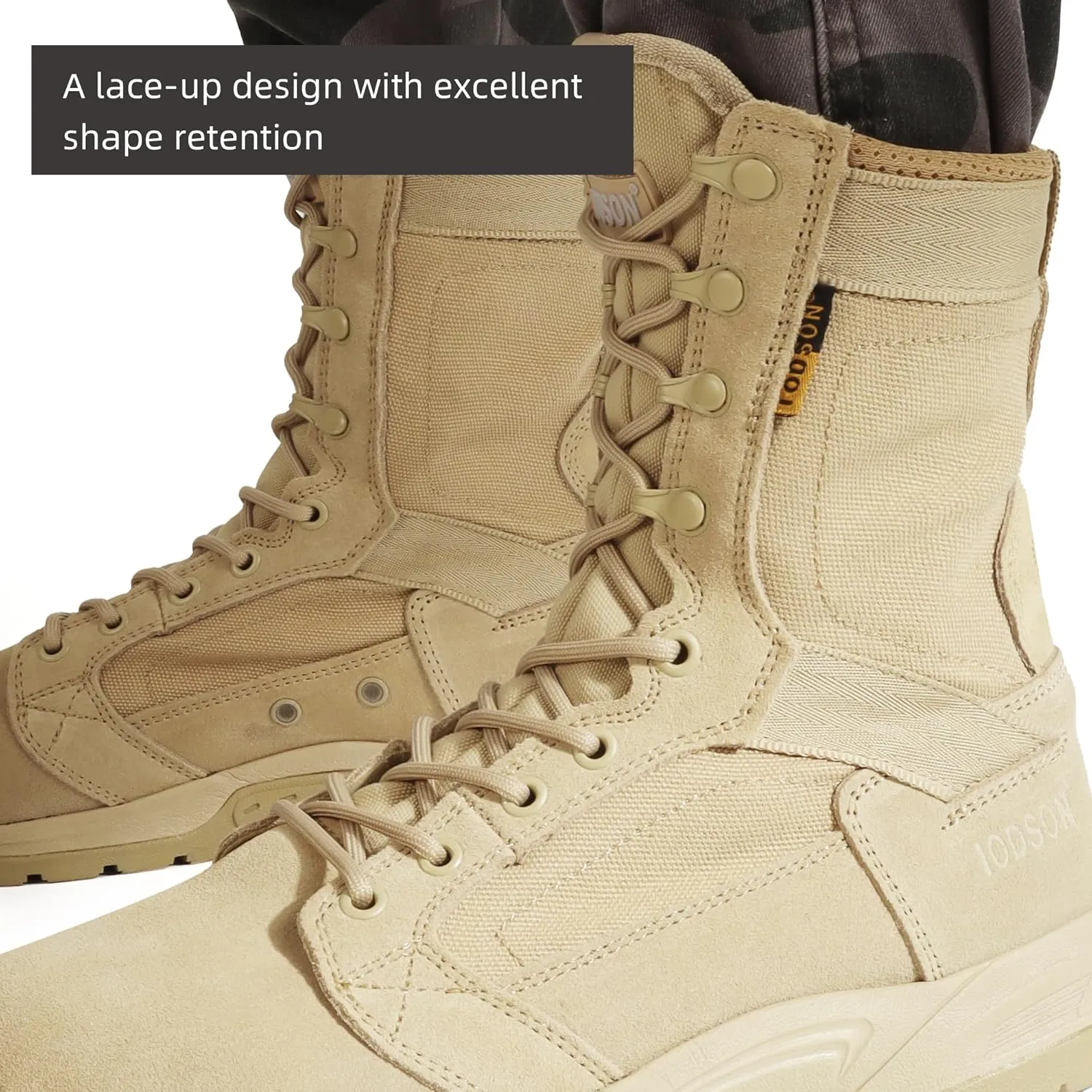 Men's 8'' Military Tactical Boot Lightweight Combat Work Boots