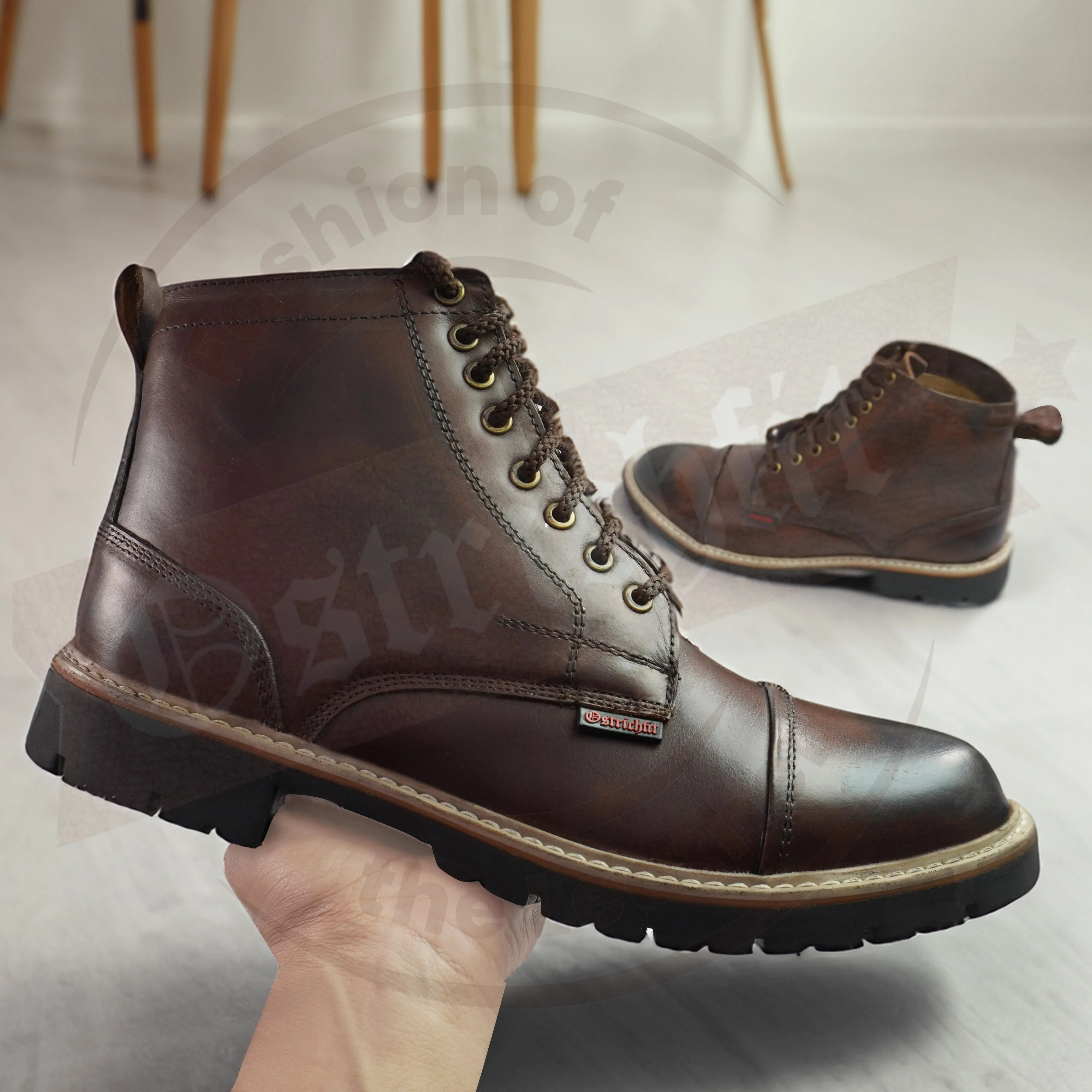 Men's candy Ankle boot in washed leathe Art OF-6514
