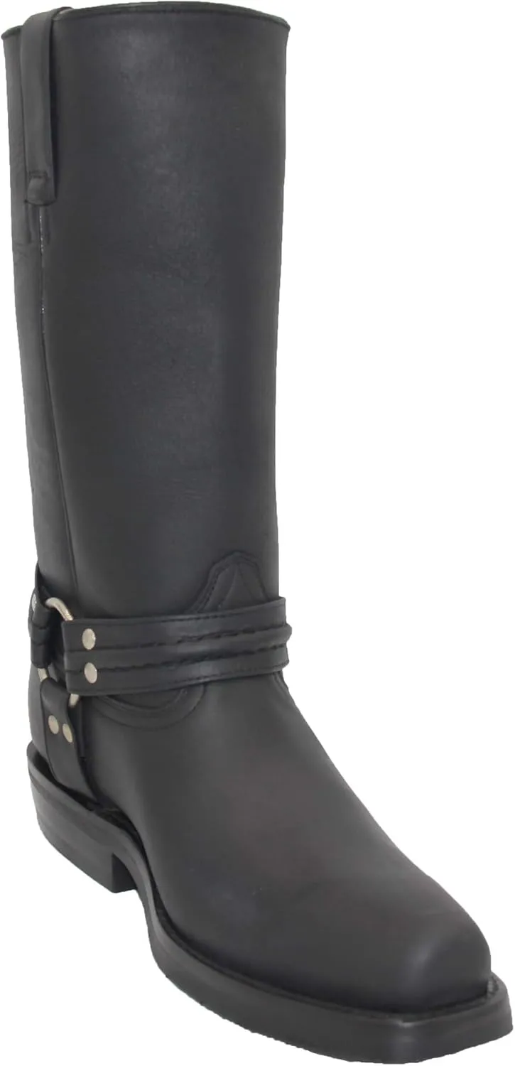 Men's Leather Harness Western Biker Boot