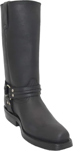 Men's Leather Harness Western Biker Boot