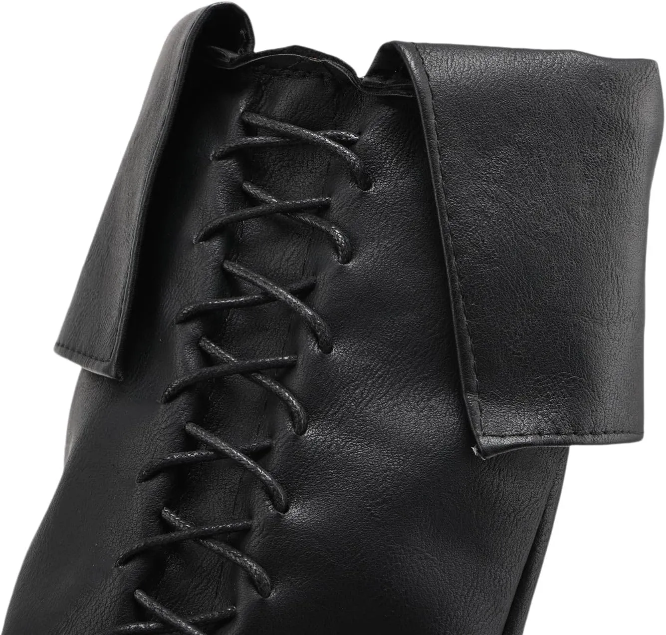 Mens Medieval Boots Renaissance Viking Lace-up Long Boot for Halloween Party