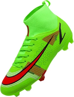 Men's Soccer Boots TF/AG Cleats Indoor Turf Hightop Football Cleats Outdoor Youth Soccer Sneaker for Training Athletic